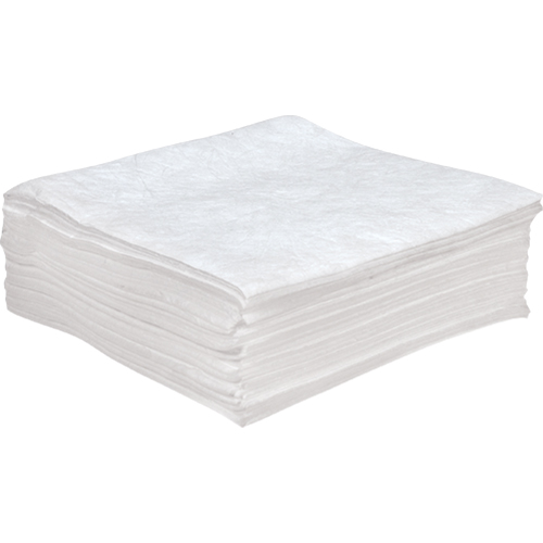 Feuilles absorbantes antistatiques de premi&egrave;re qualit&eacute;, Huile seulement, 30" x 30", 55 gal. d'absorption Helyx Safety & Industrial Supplies
