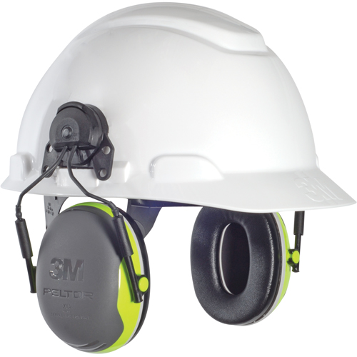 Peltor X Series Earmuffs, Cap Mount, 25 NRR dB Helyx Safety & Industrial Supplies