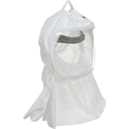 Cagoule Versaflo de haute durabilit&eacute; avec coiffe int&eacute;gr&eacute;e, Grand/Moyen, Coiffe souple, Bavette Simple Helyx Safety & Industrial Supplies
