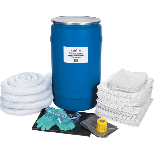 Premium Spill Kit, Oil Only, Drum, 30 US gal. Absorbancy Helyx Safety & Industrial Supplies