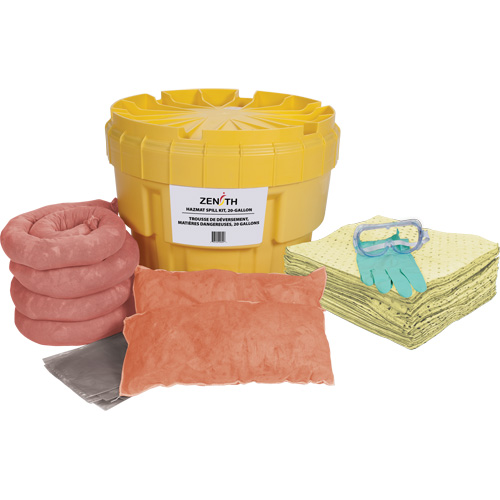 Spill Kit, Hazmat, Overpack/Salvage Drum, 20 US gal. Absorbancy Helyx Safety & Industrial Supplies