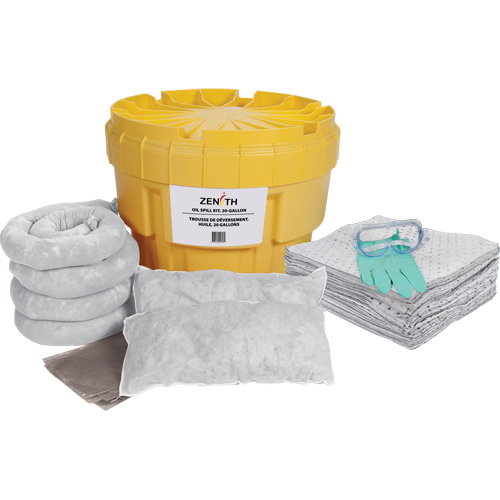Spill Kit, Oil Only, Overpack/Salvage Drum, 20 US gal. Absorbancy Helyx Safety & Industrial Supplies