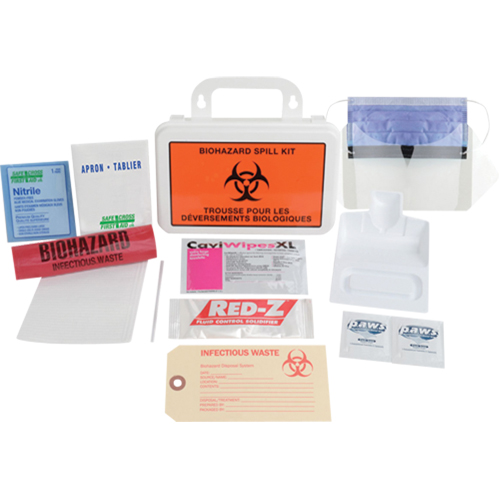 Trousse de luxe de nettoyage de d&eacute;versement, Biorisque, Mallette Helyx Safety & Industrial Supplies