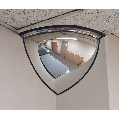 Miroir en d&ocirc;me 90°, Quart de d&ocirc;me, Dessus ouvert, Diam&egrave;tre 20" Helyx Safety & Industrial Supplies