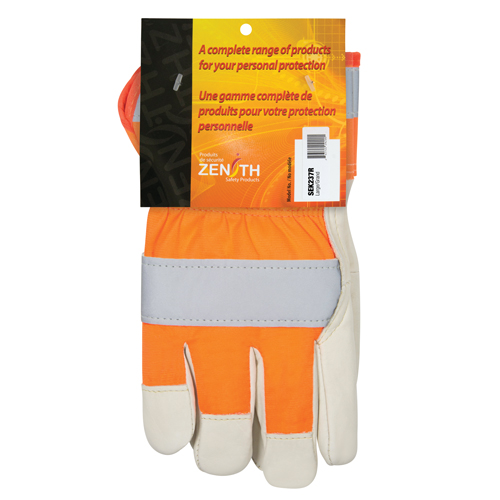 Orange High-Visibility Superior Warmth Fitters Gloves, Large, Grain Cowhide Palm, Thinsulate Inner Lining Helyx Safety & Industrial Supplies
