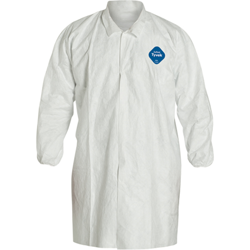 Lab Coat, Tyvek&reg; 400, White, Medium Helyx Safety & Industrial Supplies