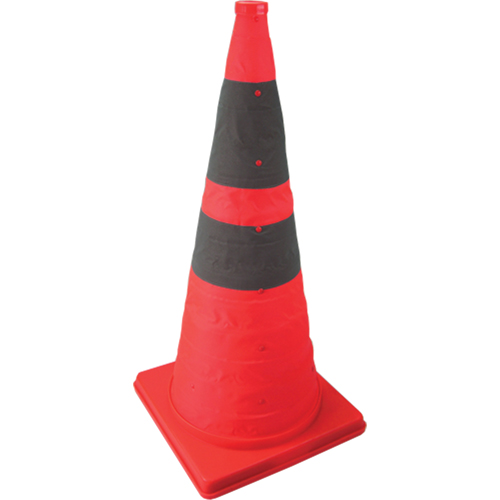 Collapsible Lighted Cone, 28" H, Orange Helyx Safety & Industrial Supplies