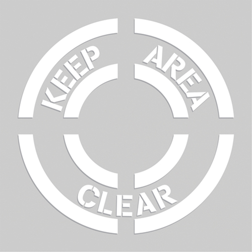 Pochoirs de marquage du sol - Keep Area Clear, Pictogramme, 20" x 20" Helyx Safety & Industrial Supplies