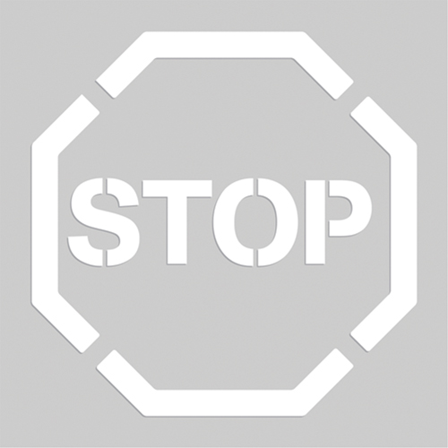 Floor Marking Stencils - Stop, Pictogram, 20" x 20" Helyx Safety & Industrial Supplies