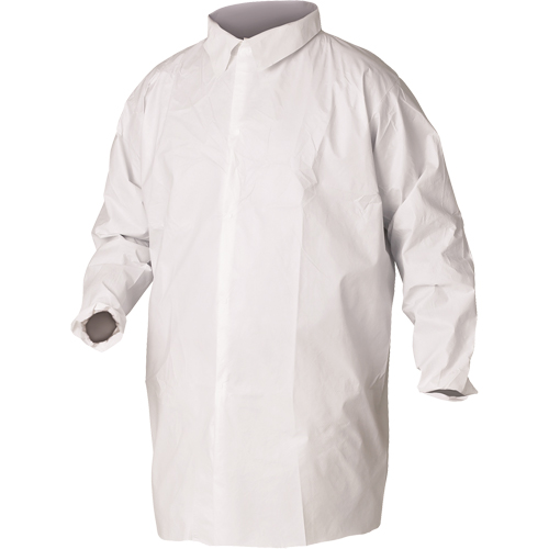 KleenGuard A20 Lab Coats, SMS, White, Large Helyx Safety & Industrial Supplies