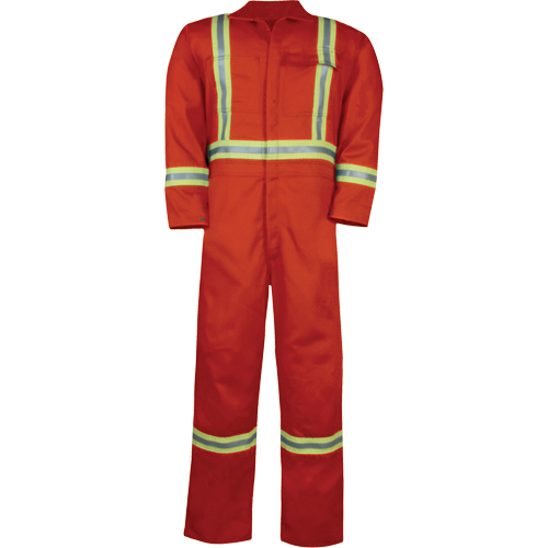 Unlined Hi-Vis Coveralls, Size Small, Orange Helyx Safety & Industrial Supplies