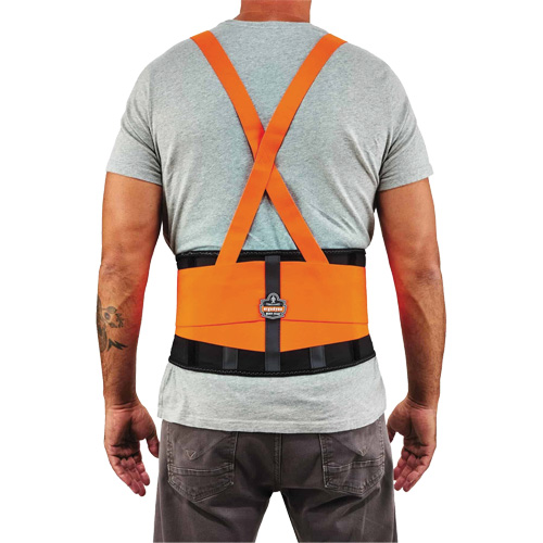 ProFlex 100HV Economy Spandex Hi-Vis Back Support Brace, Elastic, X-Small Helyx Safety & Industrial Supplies