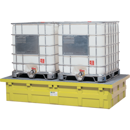 Double IBC Low-Top Without Drain, 385 US gal. Spill Capacity, 110" x 55" x 20" Helyx Safety & Industrial Supplies