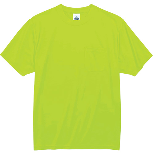GloWear 8089 Non-Certified T-Shirt, Polyester, Small, High Visibility Lime-Yellow Helyx Safety & Industrial Supplies