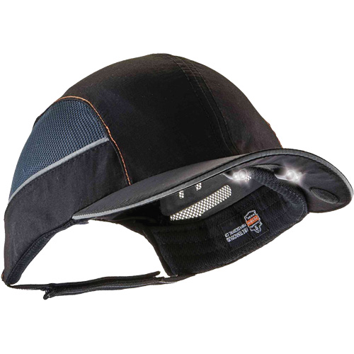 Casquette &agrave; bord long avec &eacute;clairage DEL Skullerz 8960, Noir Helyx Safety & Industrial Supplies