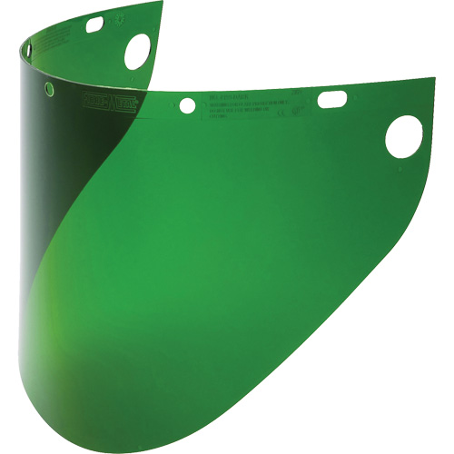 Fibre-Metal&reg; Extended View Faceshield Visor, Propionate, Green Tint Helyx Safety & Industrial Supplies