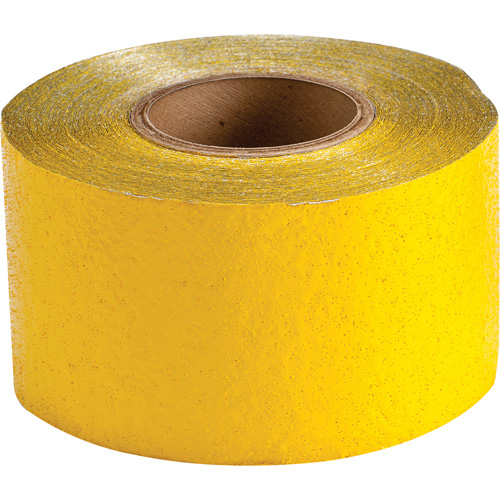 Ruban de marquage temporaire pour la chauss&eacute;e, 4" x 150', R&eacute;tror&eacute;fl&eacute;chissant, Jaune Helyx Safety & Industrial Supplies
