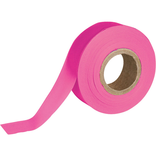 Flagging Tape, 1.188" W x 150' L, Fluorescent Pink Helyx Safety & Industrial Supplies