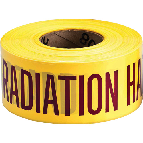 Ruban pour barricade, Anglais, 3" la x 1000' lo, 3 mils, Magenta/jaune Helyx Safety & Industrial Supplies