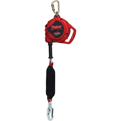 Rebel Self Retracting Lifeline for Leading Edge, 20', Galvanized Steel, Swivel Helyx Safety & Industrial Supplies