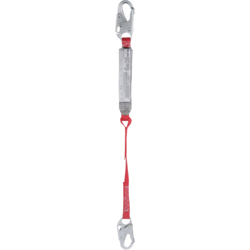 Pro Shock Absorbing Lanyard, 3', Locking Snap Hook Center, Locking Snap Hook Leg Ends, Polyester Helyx Safety & Industrial Supplies