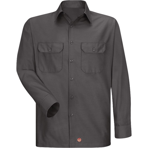 Chemise &agrave; manches longues en tissu ind&eacute;chirable, Hommes, 3T-Grand, Charbon Helyx Safety & Industrial Supplies