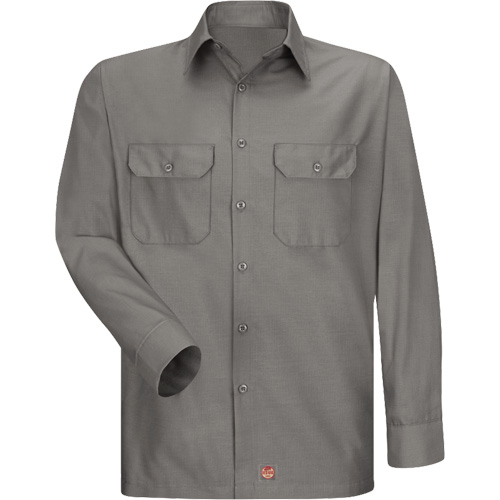 Long Sleeve Ripstop Shirt, Men's, 3X-Large, Grey Helyx Safety & Industrial Supplies