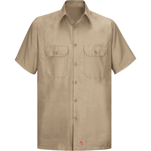 Short Sleeve Ripstop Shirt, Men's, 3X-Large, Khaki Helyx Safety & Industrial Supplies