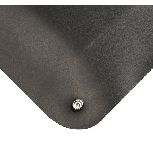 Electrically Conductive Mat No.786, 2' W x 3' L x 9/16" T, PVC, Smooth, Black Helyx Safety & Industrial Supplies