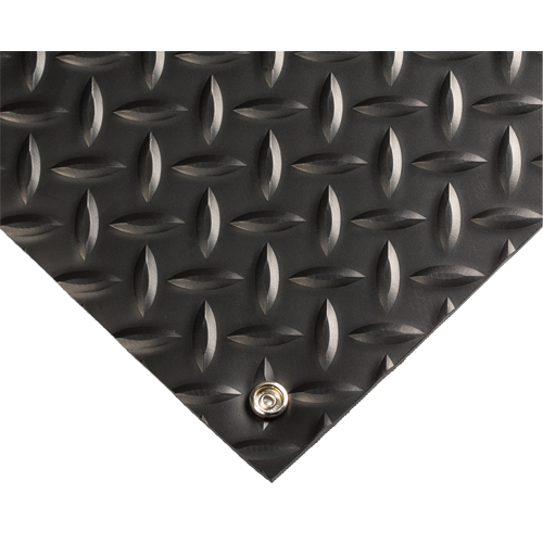 Electrically Conductive Mat No.785, 3' W x 5' L x 5/32" T, PVC, Diamond, Black Helyx Safety & Industrial Supplies