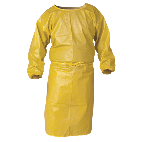 KleenGuard A70 Chemical Spray Protection Smock, Polypropylene, Yellow, 34" W x 44" L Helyx Safety & Industrial Supplies
