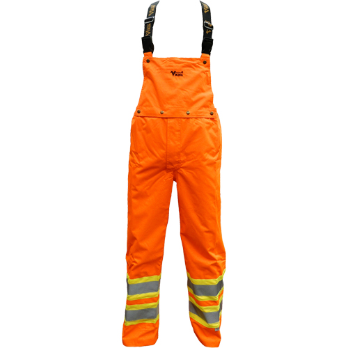 Journeyman Detachable Bib Safety Pants, Polyester, Small, High Visibility Orange Helyx Safety & Industrial Supplies