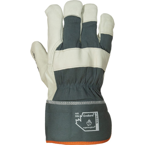 Gants d'ajusteur Endura pour l'hiver, Grand, Paume en Cuir fleur de vache, Doublure en Boa Helyx Safety & Industrial Supplies