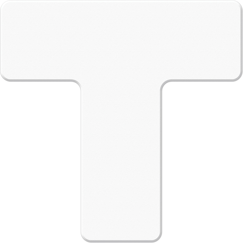 Marqueurs all&eacute;g&eacute;e/5S Armor Stripe, T, 6" lo x 6" la, Blanc, Plastique Helyx Safety & Industrial Supplies