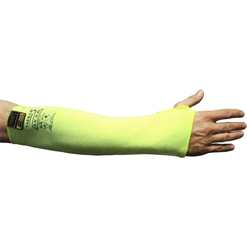 Cut Resistant Sleeve with Thumbhole, Taeki 5, 18", EN 388 Level 4, High Visibility Yellow Helyx Safety & Industrial Supplies