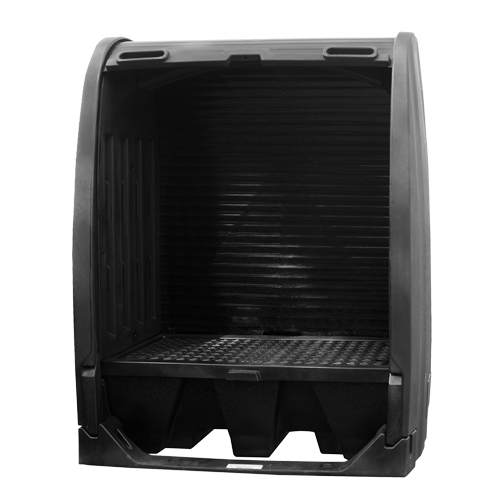 Spill Containment Sheds With Drain, 61" L x 37.25" W x 72.75" H, 1000 lbs. Load Capacity Helyx Safety & Industrial Supplies