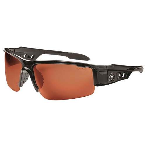 Skullerz&reg; Dagr Safety Glasses, Copper Lens, Anti-Scratch/Polarized, ANSI Z87+/Meets/Exceeds CSA Z94.3 Helyx Safety & Industrial Supplies