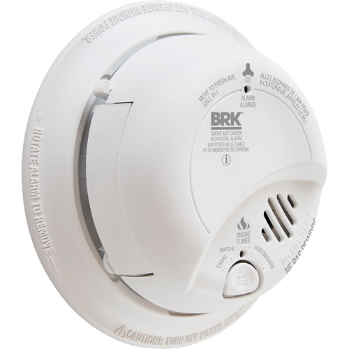 Ionization Smoke & Carbon Monoxide Combination Alarm, Battery Operated/Hardwired Helyx Safety & Industrial Supplies