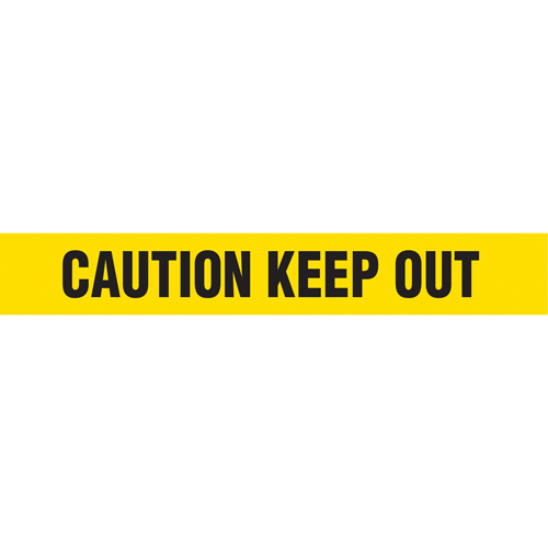 Barricade Tape, English, 3" W x 1000' L, 2 mils, Black on Yellow Helyx Safety & Industrial Supplies