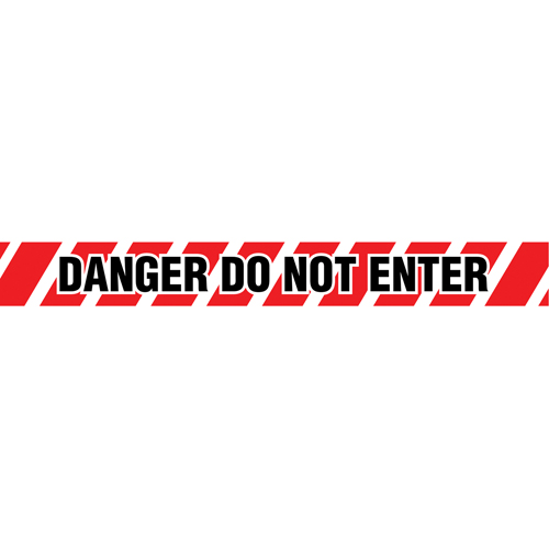 Barricade Tape, English, 3" W x 1000' L, 2 mils, Black on Red Helyx Safety & Industrial Supplies