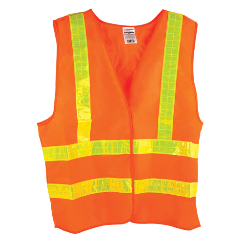 Dynamic Traffic Vest, High Visibility Orange, Medium, Polyester Helyx Safety & Industrial Supplies