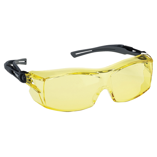Dynamic OTG Extra Series Safety Glasses, Amber Lens, Anti-Fog/Anti-Scratch, ANSI Z87+/Meets/Exceeds CSA Z94.3 Helyx Safety & Industrial Supplies