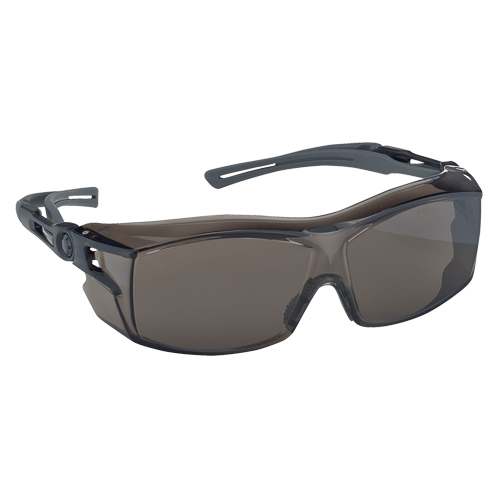 Lunettes de s&eacute;curit&eacute; s&eacute;rie Extra OTG Dynamic, Lentille Fum&eacute;e, Antibu&eacute;e/Anti-&eacute;gratignures, ANSI Z87+/R&eacute;pond ou surpasse la norme CSA Z94.3 Helyx Safety & Industrial Supplies