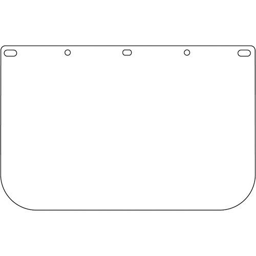 Dynamic Die Cut Faceshield Visor, PETG, Clear Tint Helyx Safety & Industrial Supplies