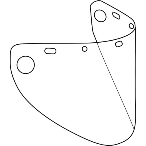 Dynamic Die Cut Formed Faceshield Visor, Polycarbonate, Clear Tint Helyx Safety & Industrial Supplies