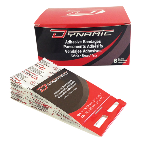 Recharge de pansements adh&eacute;sifs pour distributeur Dynamic, Jointures, 3", Tissu, Non st&eacute;rile Helyx Safety & Industrial Supplies