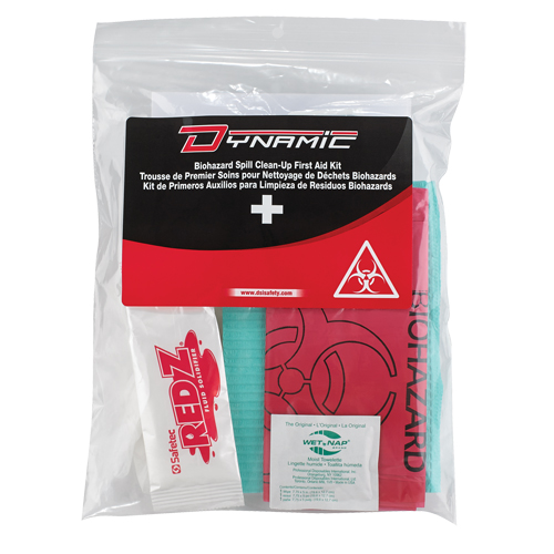 Dynamic Biohazard Spill Clean-Up First Aid Kit, Class 1 Medical Device, Resealable Plastic Bag Helyx Safety & Industrial Supplies