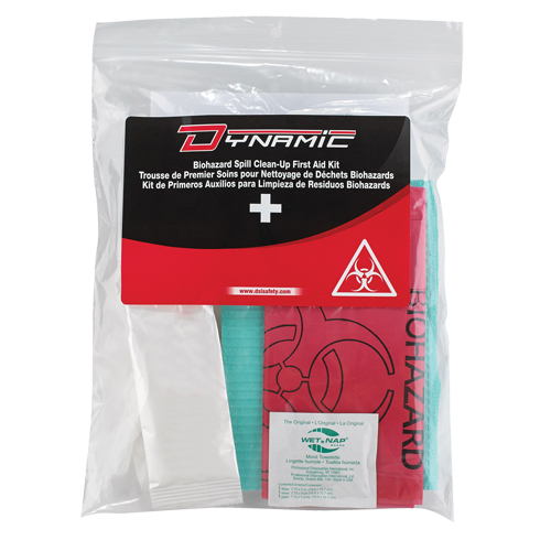 Dynamic Biohazard Spill Clean-Up First Aid Kit, Class 1 Medical Device, Resealable Plastic Bag Helyx Safety & Industrial Supplies