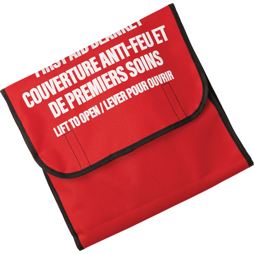 Couverture anti-feu avec sac de nylon Dynamic, Laine, 60" lo x 71" la Helyx Safety & Industrial Supplies