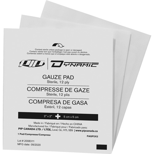 Dynamic Gauze, Pad, 2" L x 2" W, Sterile, Medical Device Class 1 Helyx Safety & Industrial Supplies